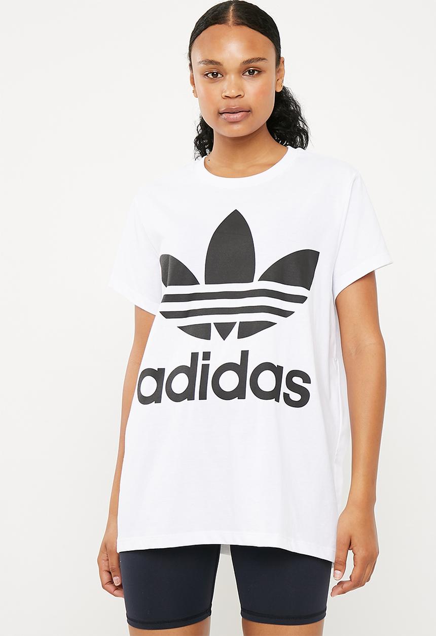 adidas Originals - Boxy trefoil tee - white & black 