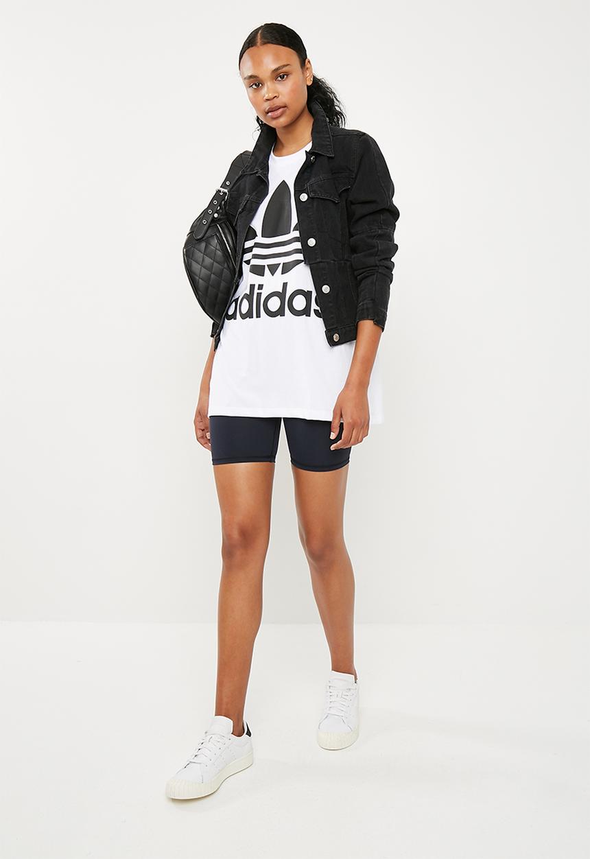 adidas Originals - Boxy trefoil tee - white & black 