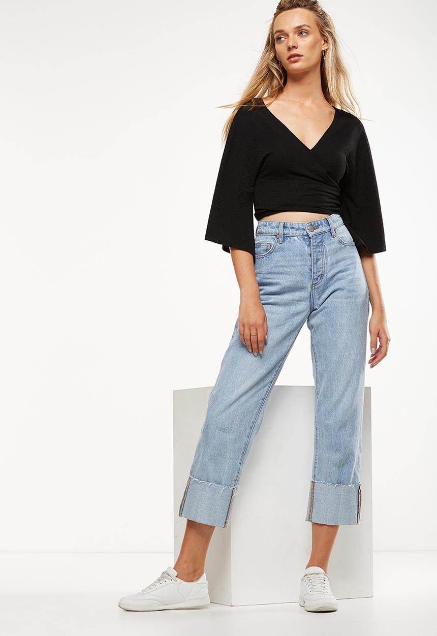 Cotton On - Jude kimono sleeve top - black