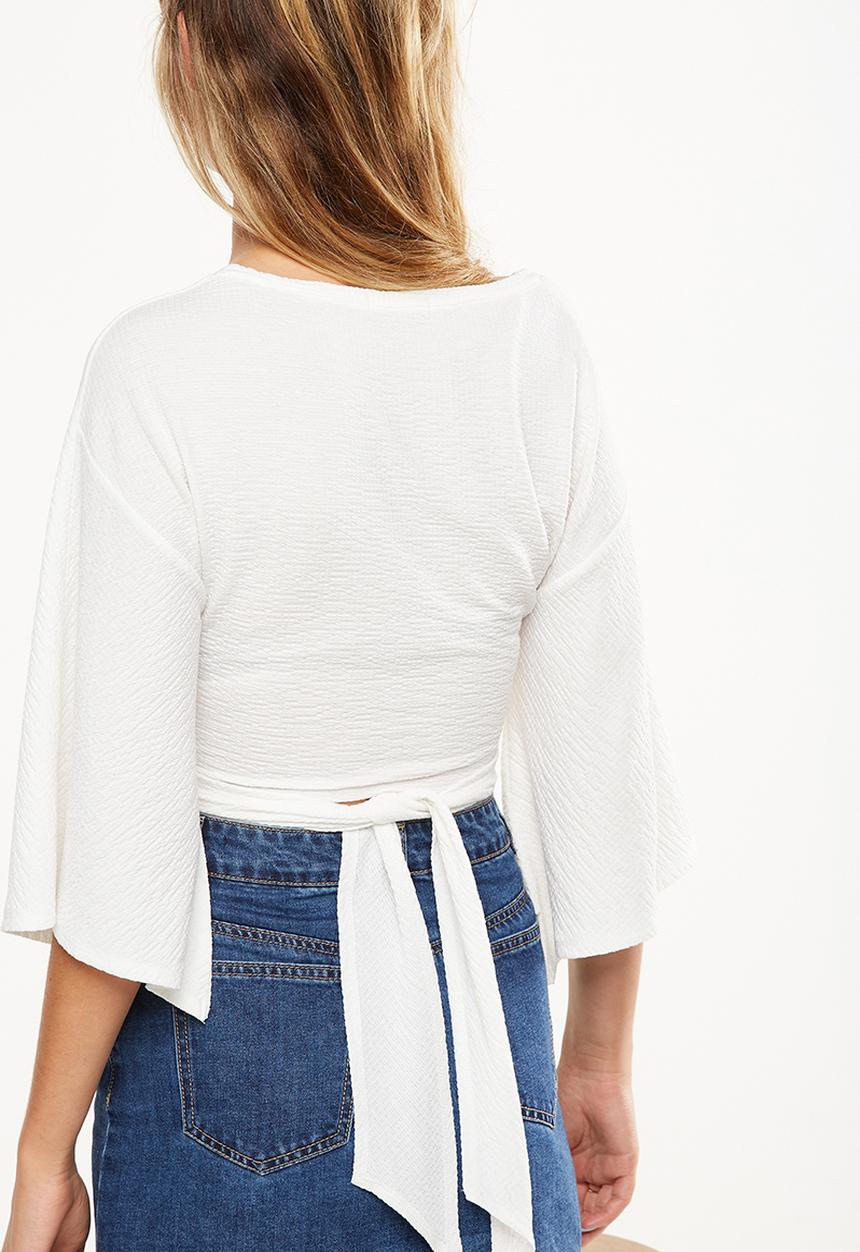 Cotton On - Jude kimono sleeve top - white