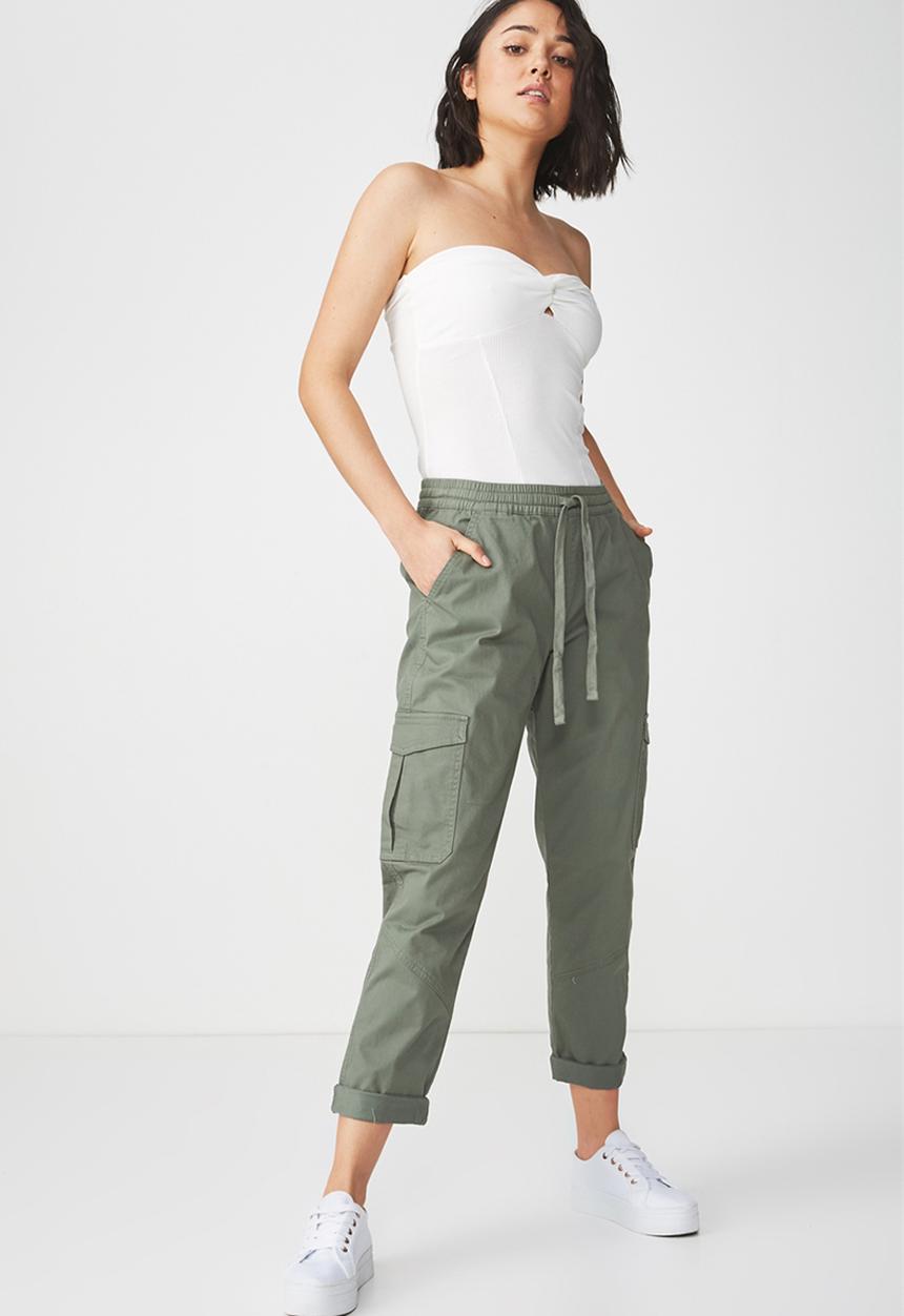 Cotton On - Rolled hem chino - khaki