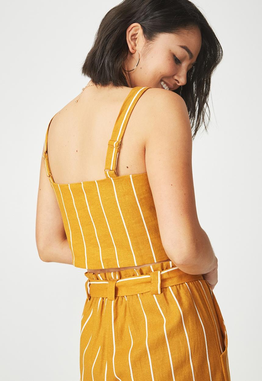 Cotton On - Carla button front tank - gold 