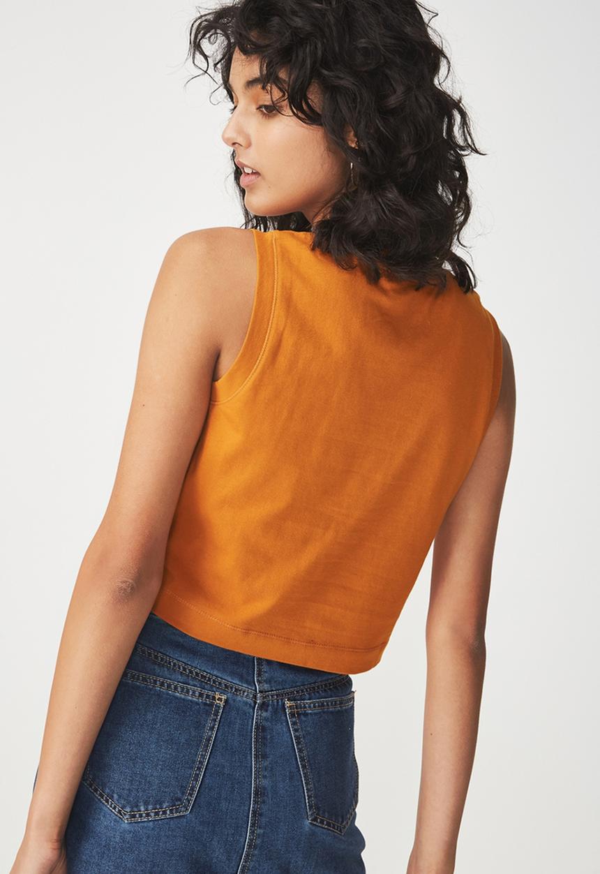 Cotton On - Baby sleeveless boxy tank - orange 