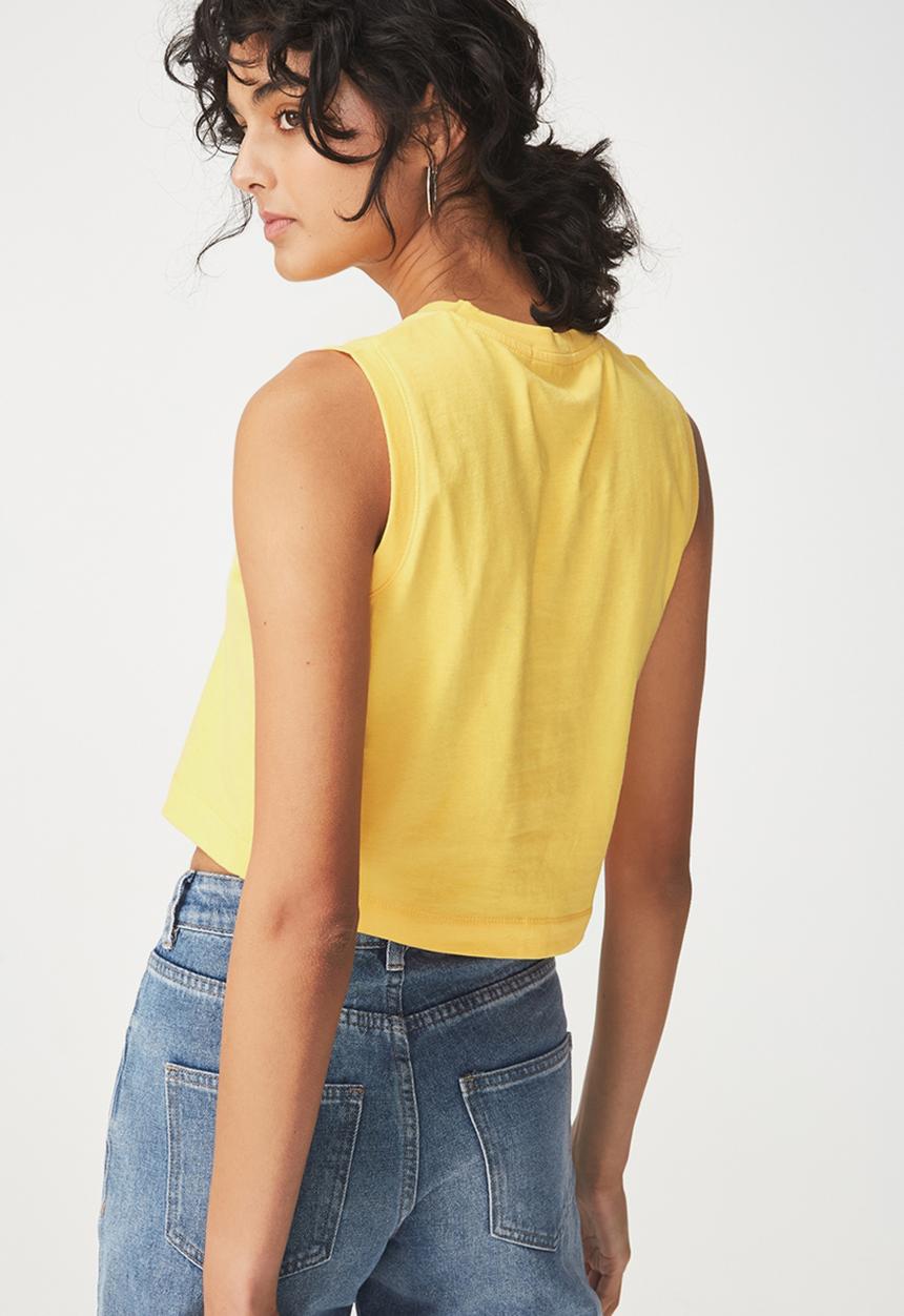 Cotton On - Baby sleeveless boxy tank - yellow 
