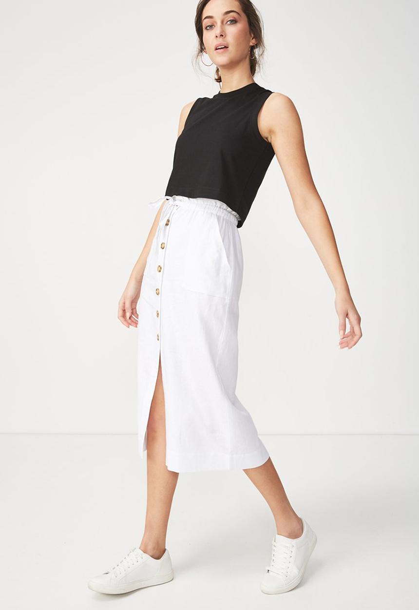 Cotton On - Baby sleeveless boxy tank - black