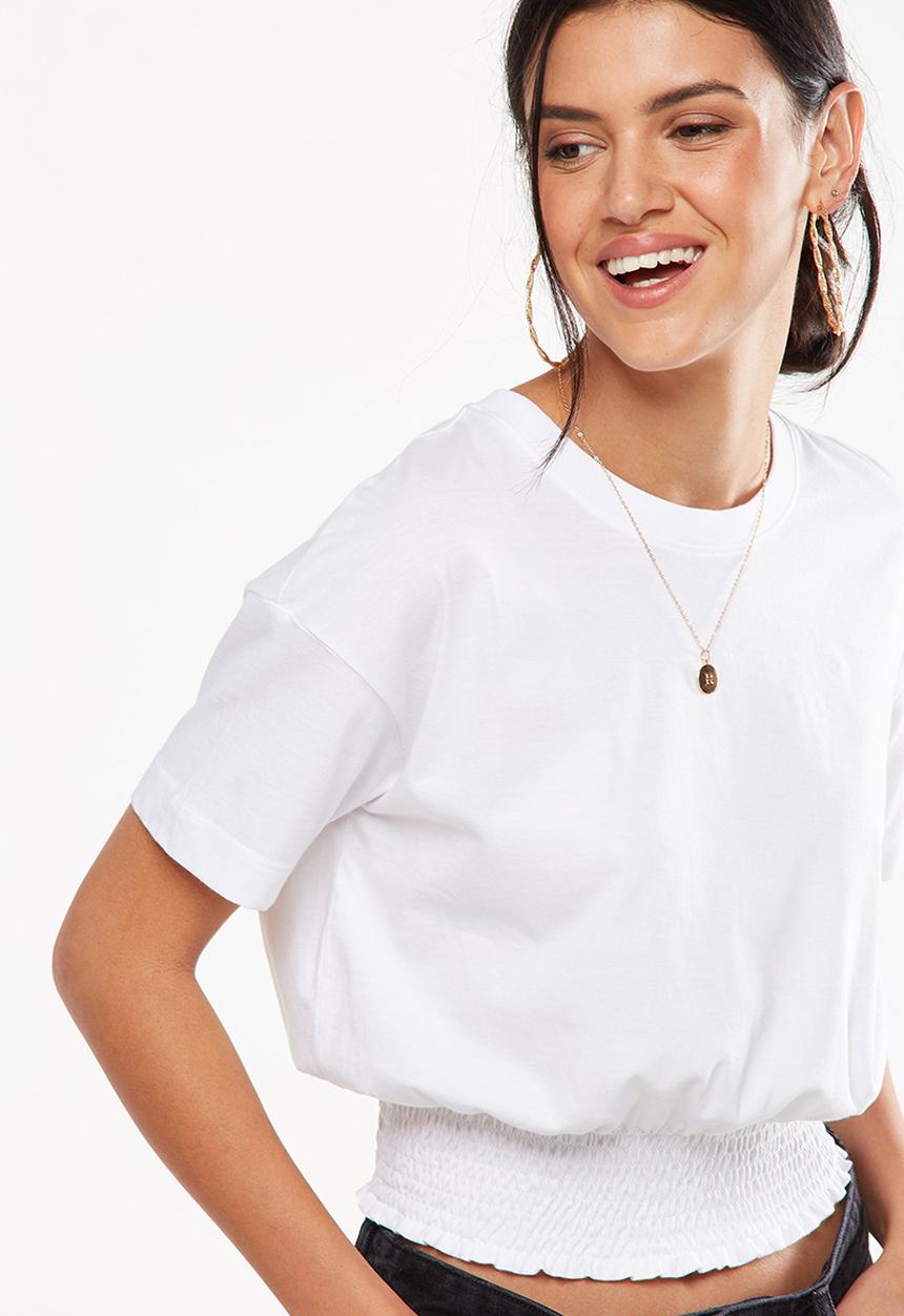 Cotton On - Paula prairie tee - white