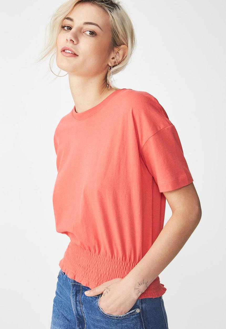 Cotton On - Paula prairie tee - coral