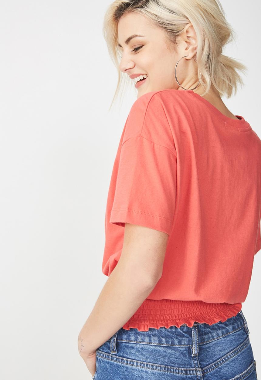 Cotton On - Paula prairie tee - coral