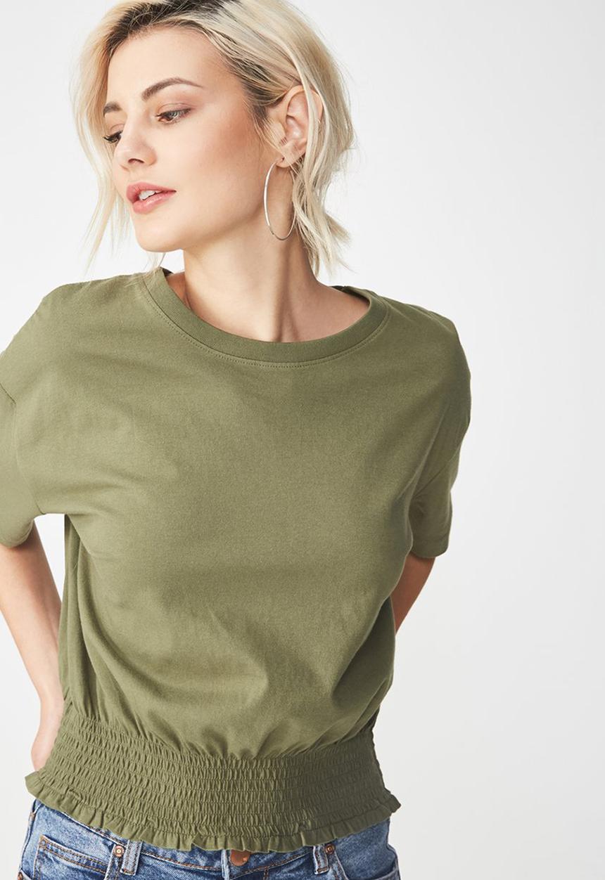 Cotton On - Paula prairie tee - khaki