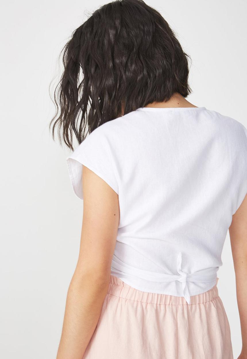 Cotton On - Jamie wrap top - white