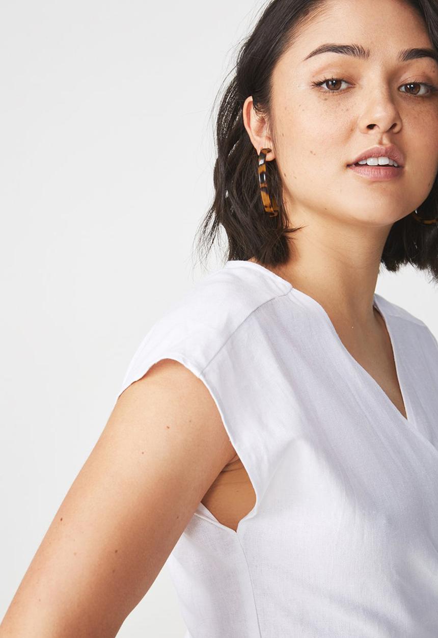 Cotton On - Jamie wrap top - white