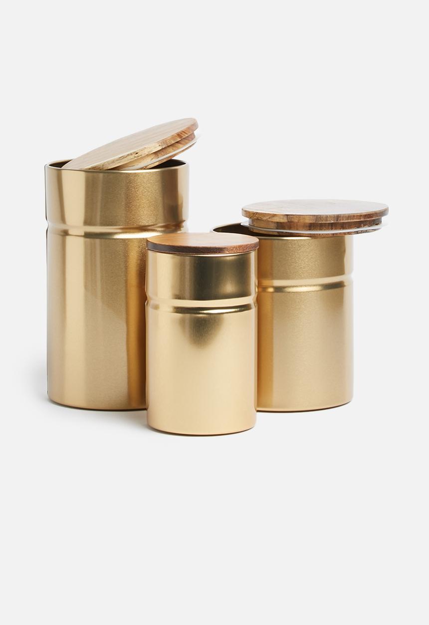 Typhoon - Modern kitchen canister - gold