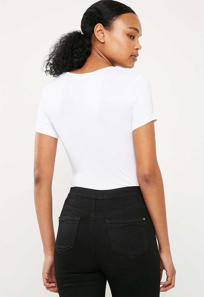 Missguided - Slogan maybe later T-shirt - white