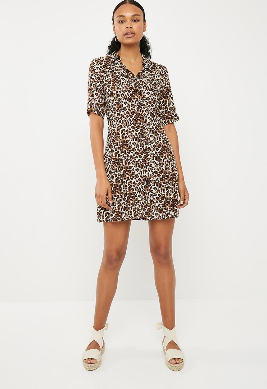 Superbalist - Short shirt dress - brown & beige