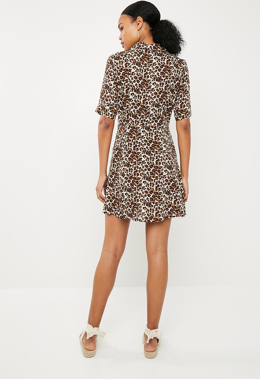 Superbalist - Short shirt dress - brown & beige