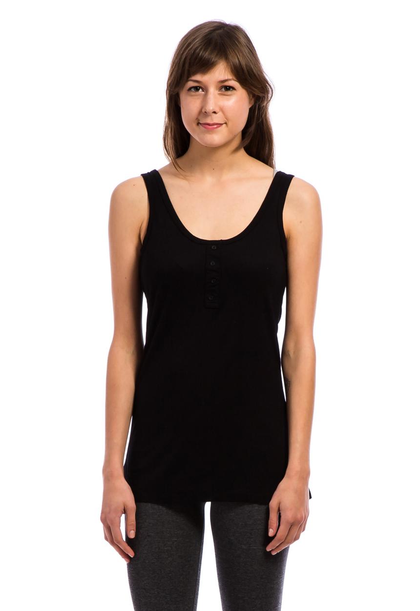 Betty Basics - New York Button Tank – Black