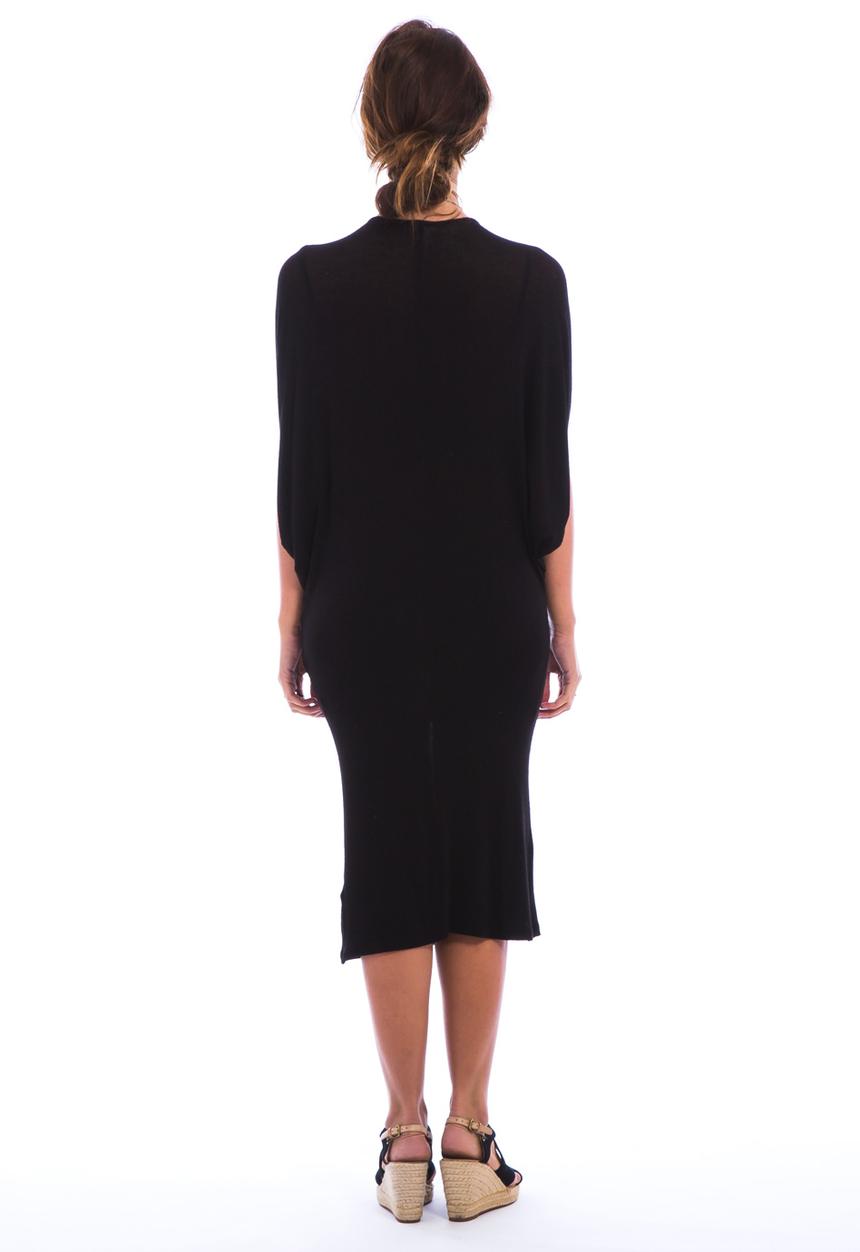 Harper’s Rose - Batwing Knit Dress – Black
