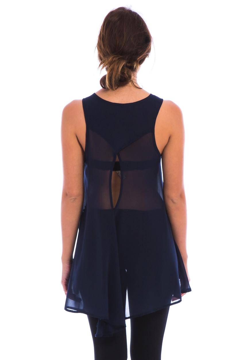 Harper’s Rose - Key Hole Top – Navy