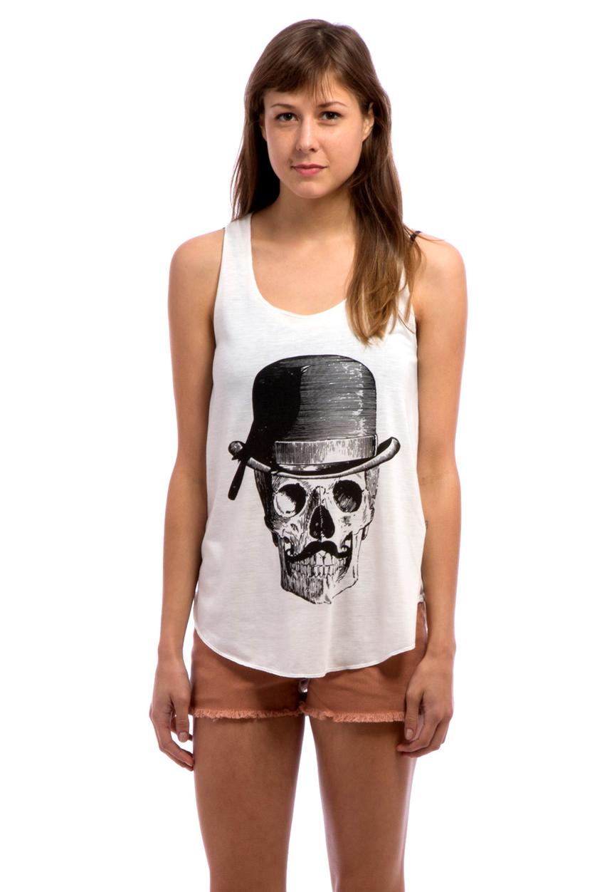 Peace, Love & Tie-Dye - Skull Vest – White