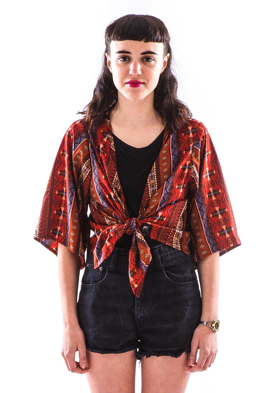 Peace, Love & Tie-Dye - The 3 Way Top – Tribal Print Red