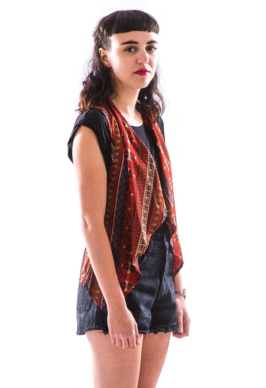Peace, Love & Tie-Dye - Waistcoat – Tribal Red