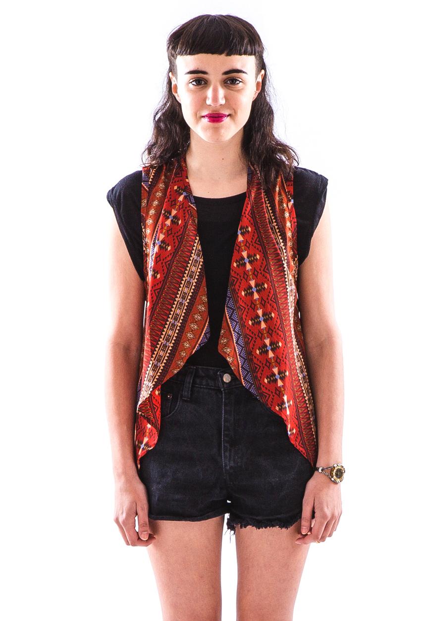 Peace, Love & Tie-Dye - Waistcoat – Tribal Red