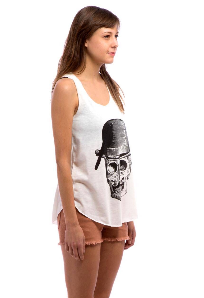 Peace, Love & Tie-Dye - Skull Vest – White