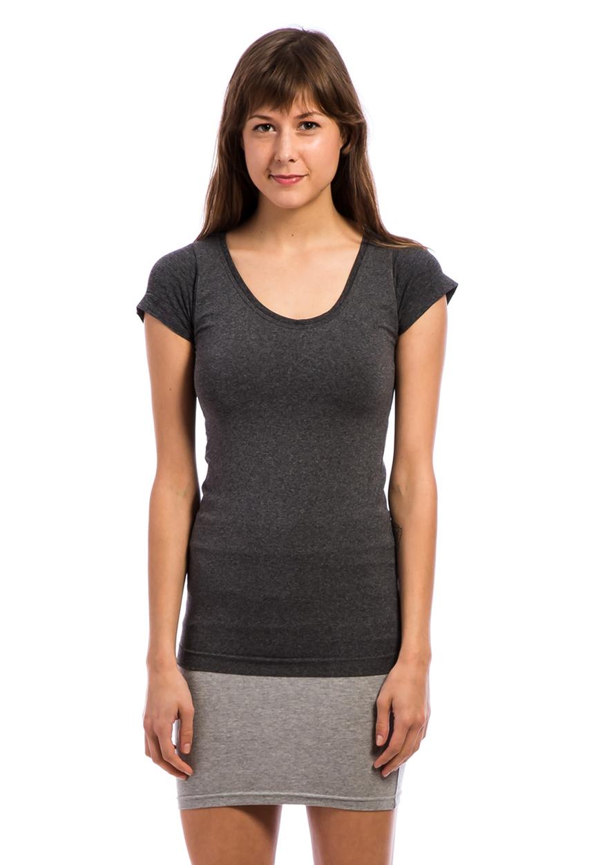 Betty Basics - Gloria Tee – Grey Marle