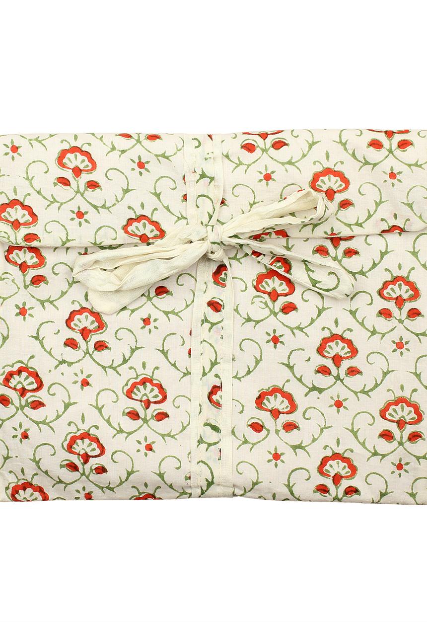 Big Blowout Sale - Cotton Pyjamas – Bloom Print, Blue Cuff