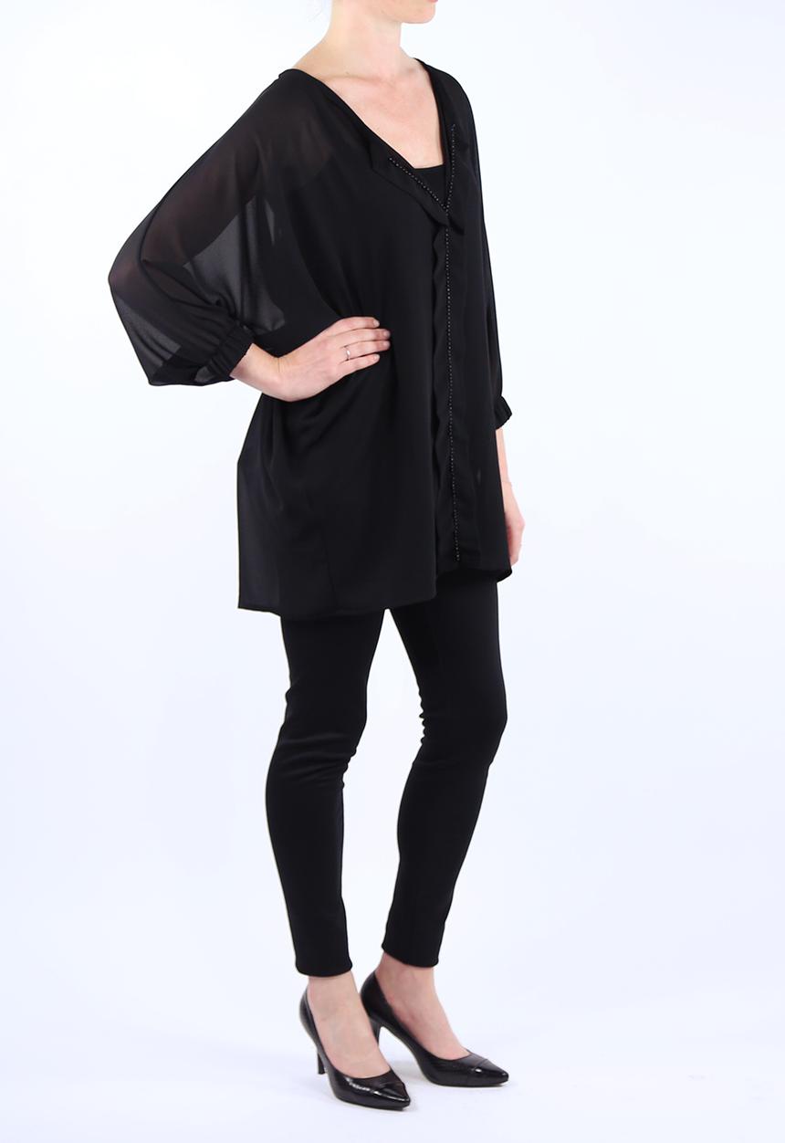 Big Blowout Sale - Back to Back Shirt – Black