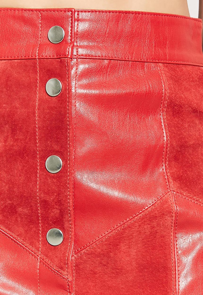 Forever21 - Patchwork Skirt Red