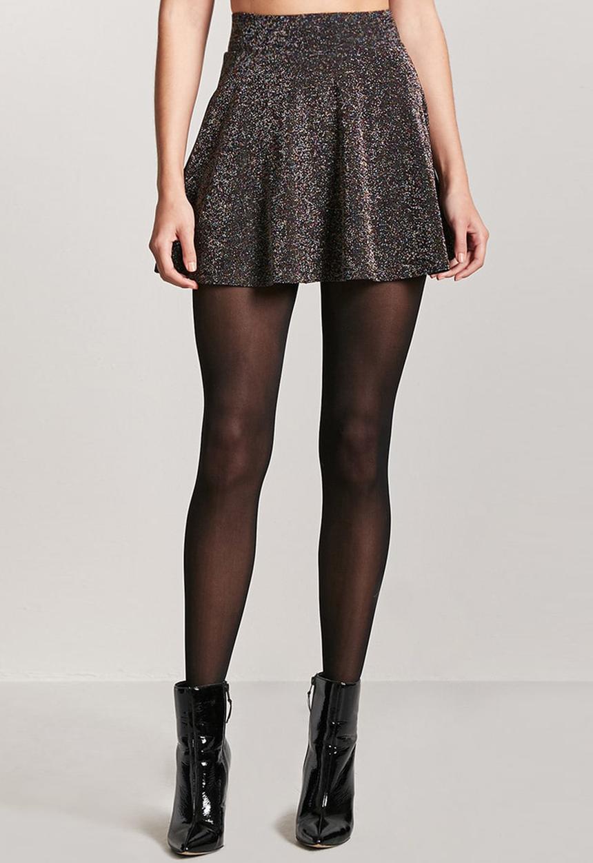 Forever21 - Shimmer Detail Skirt Multi-colour