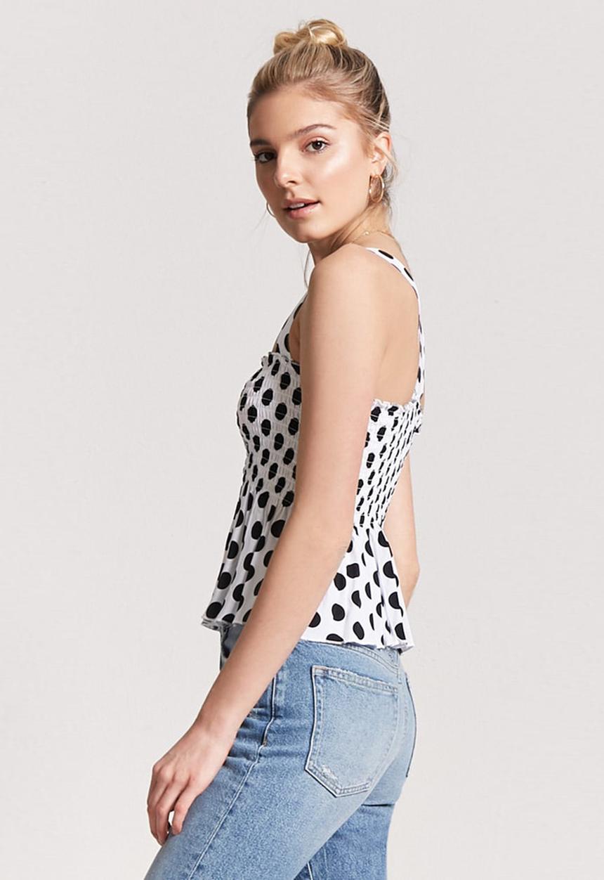 Forever21 - Polka-dot Top Black and White