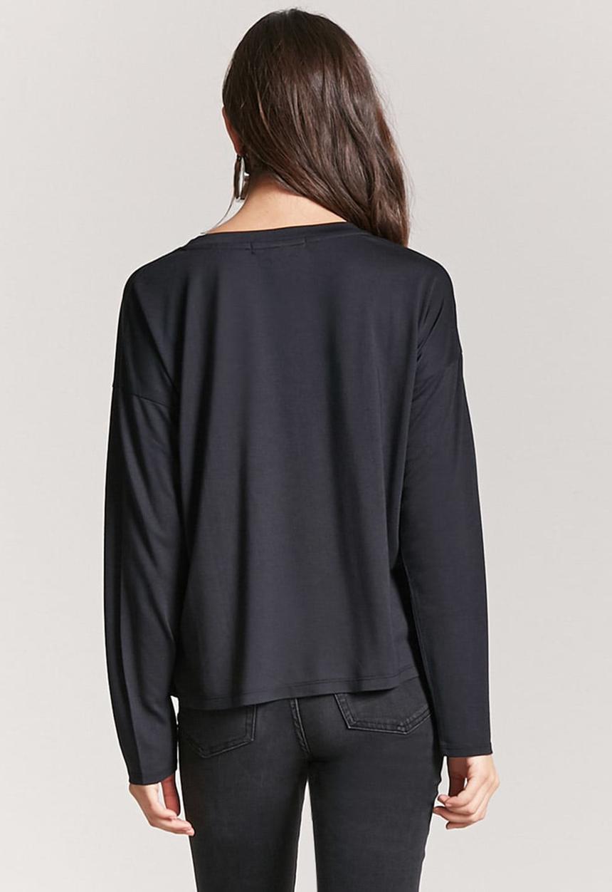 Forever21 - Flowy T-shirt Black