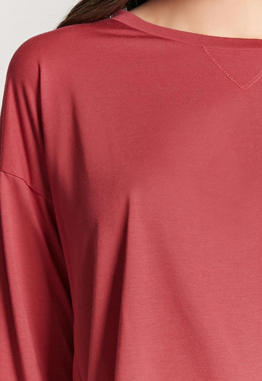 Forever21 - Flowy T-shirt Dark Pink