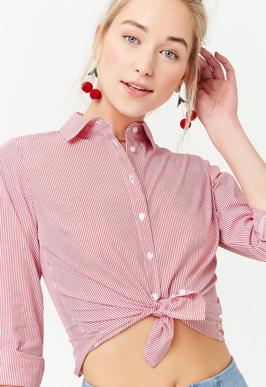Forever21 - Striped Shirt Red