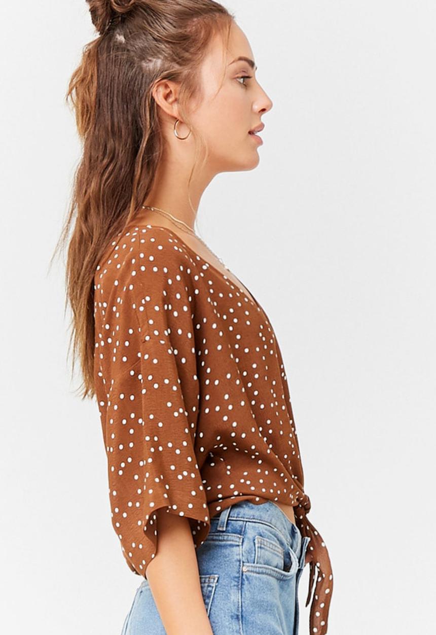 Forever21 - Polka-dot Blouse Brown
