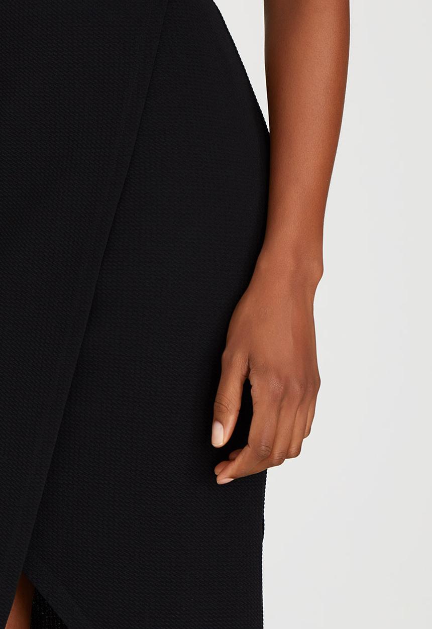 edit - Knit Wrap Skirt Black