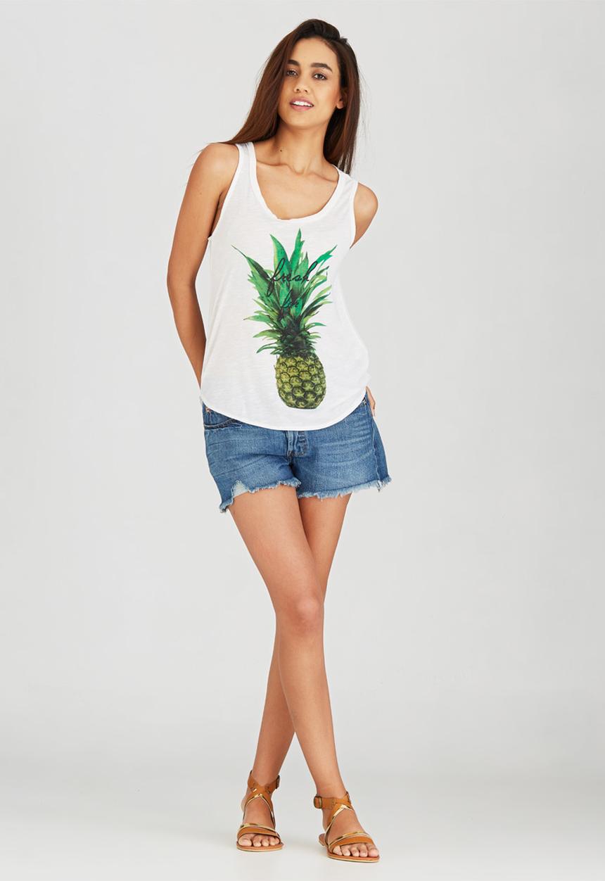 c(inch) - Combo Tank Top White