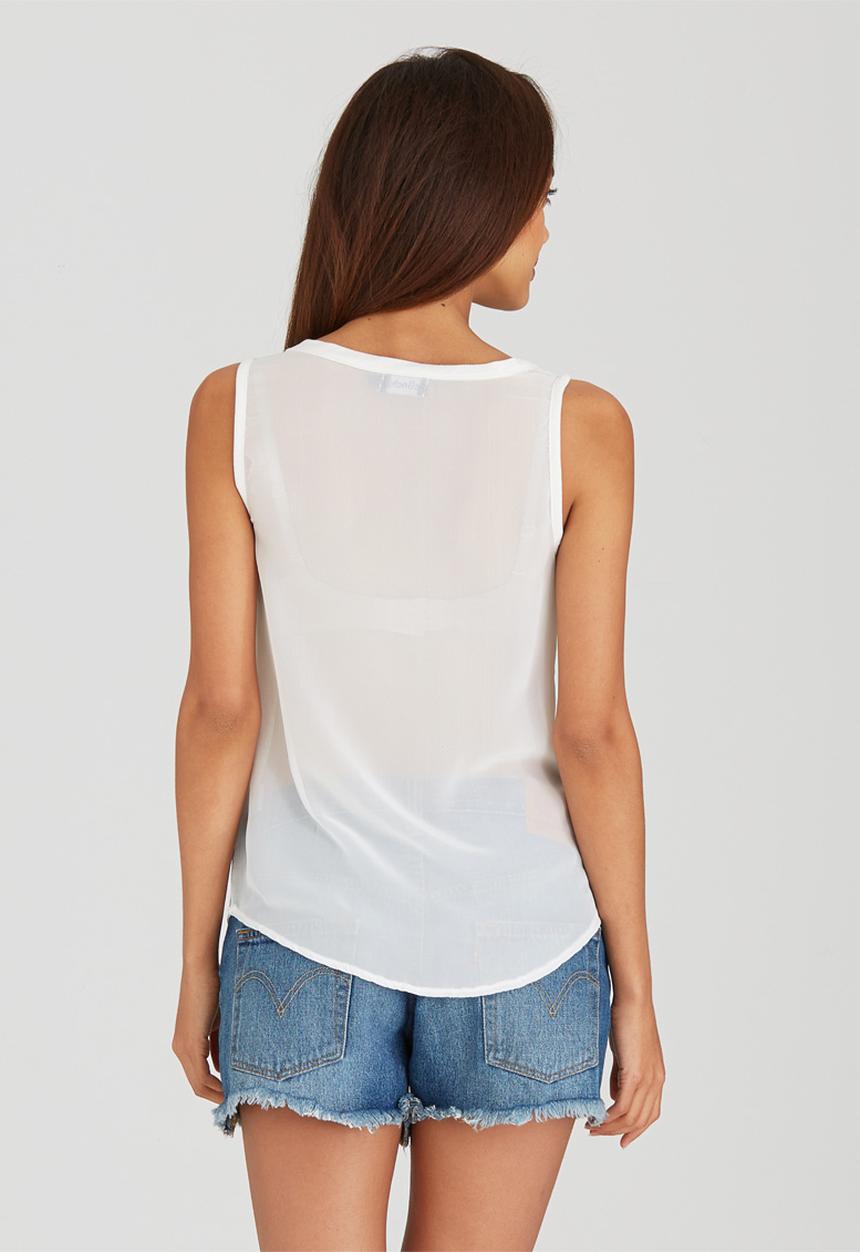 c(inch) - Combo Tank Top White