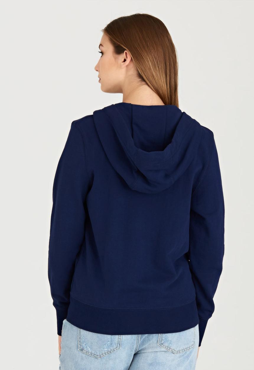 Russell Athletic - Varsity Zip Through Hoody with Rosette Print Navy
