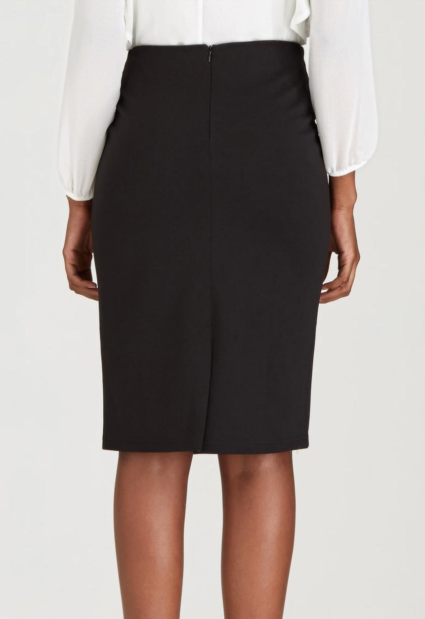 edit - Knit Skirt with Lace Inset Black