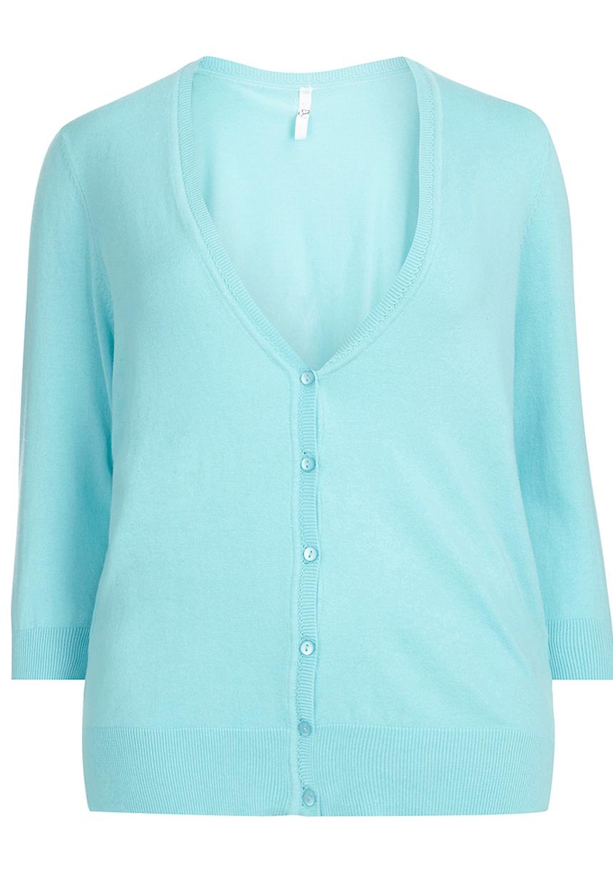 EVANS - Button Through Cardigan Pale Blue