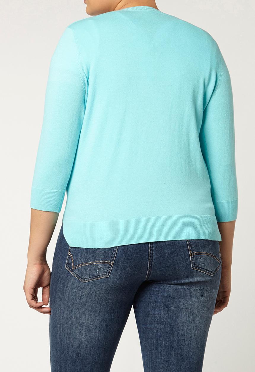 EVANS - Button Through Cardigan Pale Blue