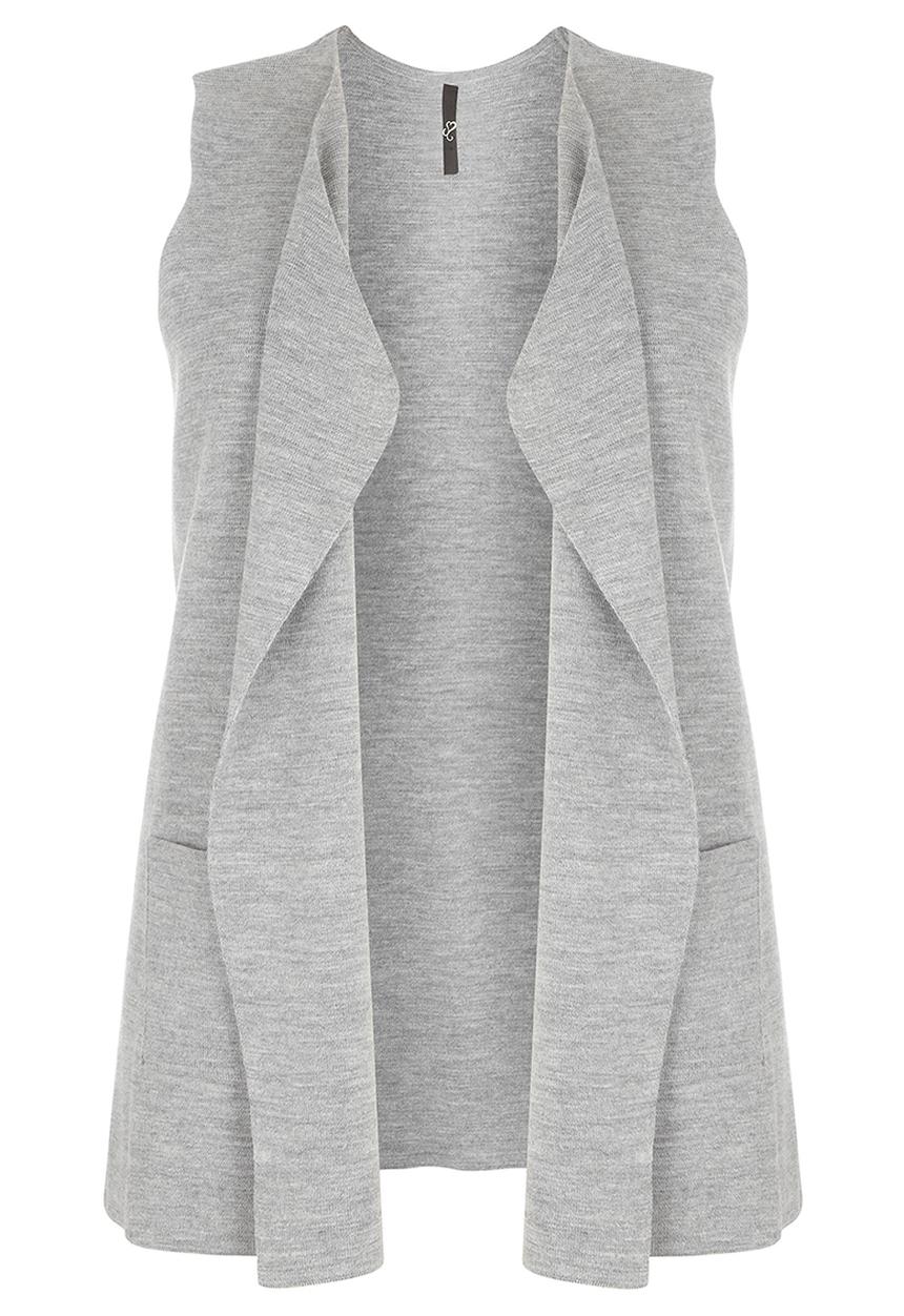 EVANS - Sleeveless Cardigan Grey