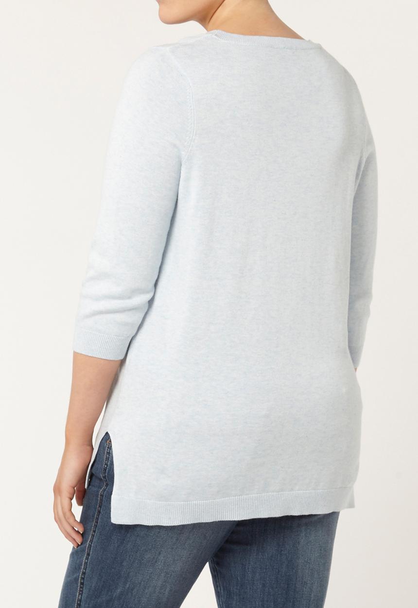 EVANS - Heart DetailSweater Pale Blue