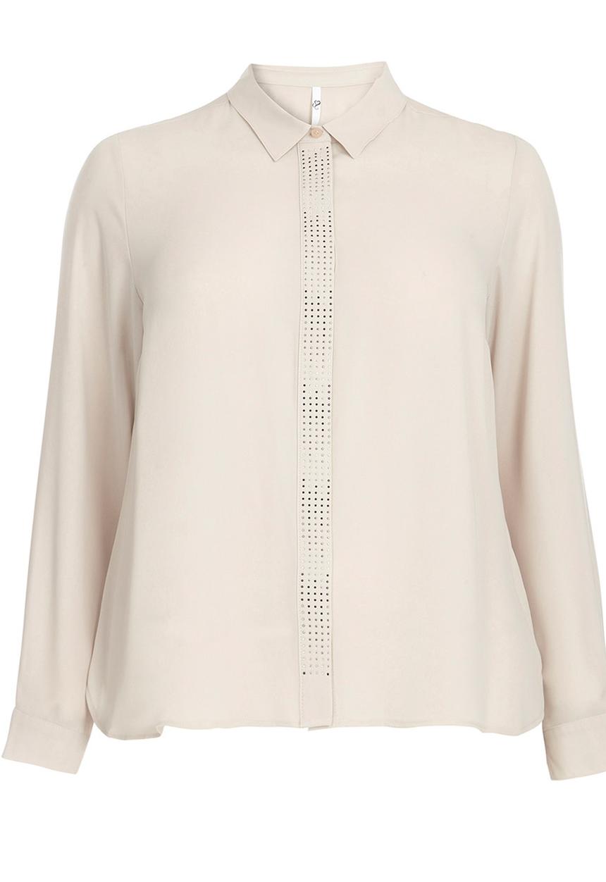 EVANS - Sparkle Shirt Beige