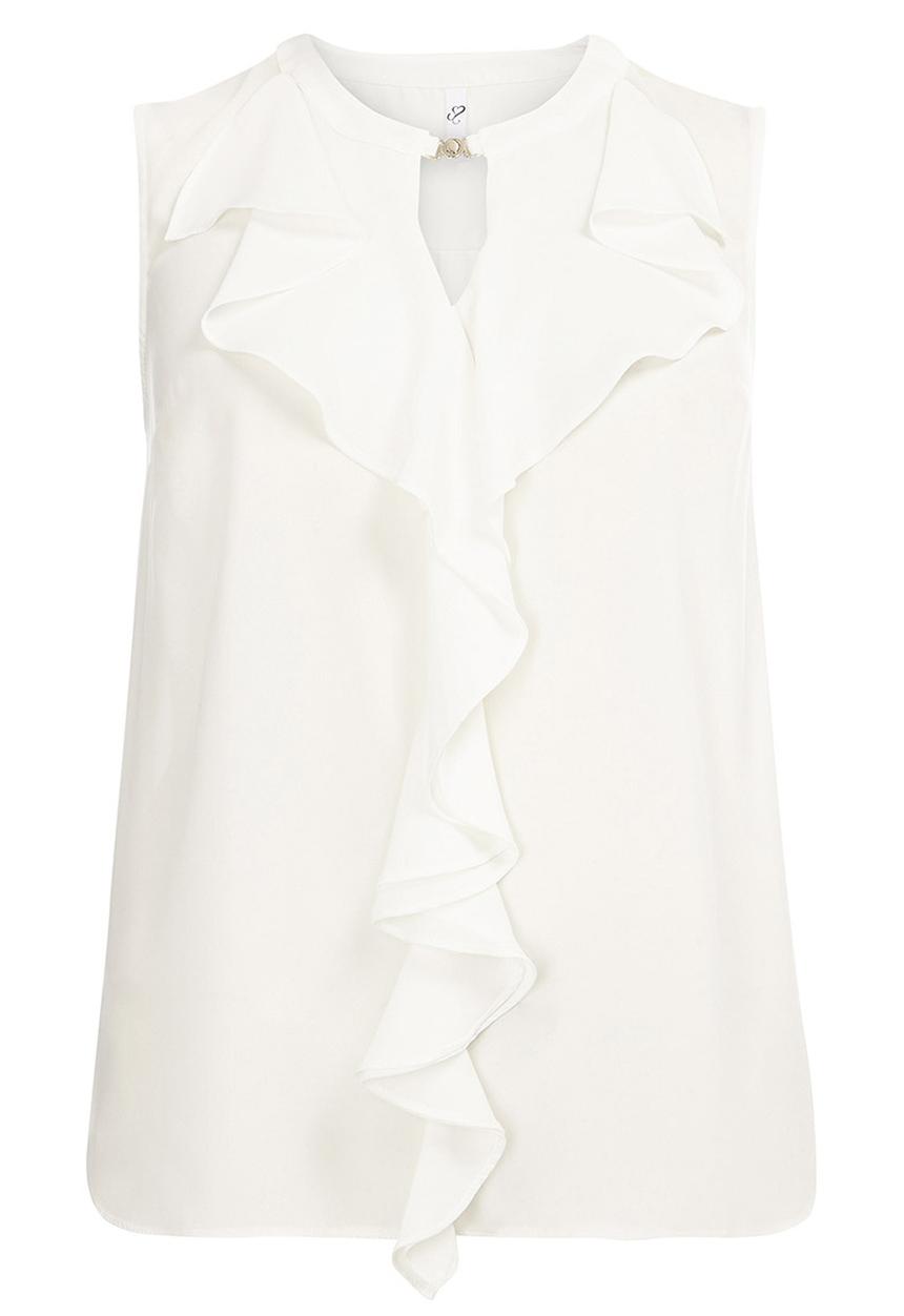 EVANS - Ruffle Top White