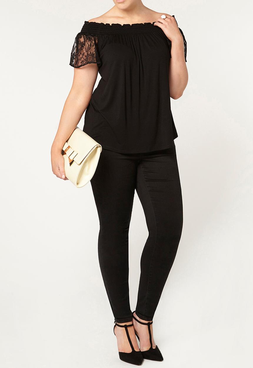 EVANS - Gypsy Top Black