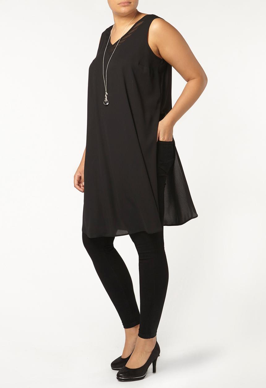 EVANS - Sleeveless Tunic Black
